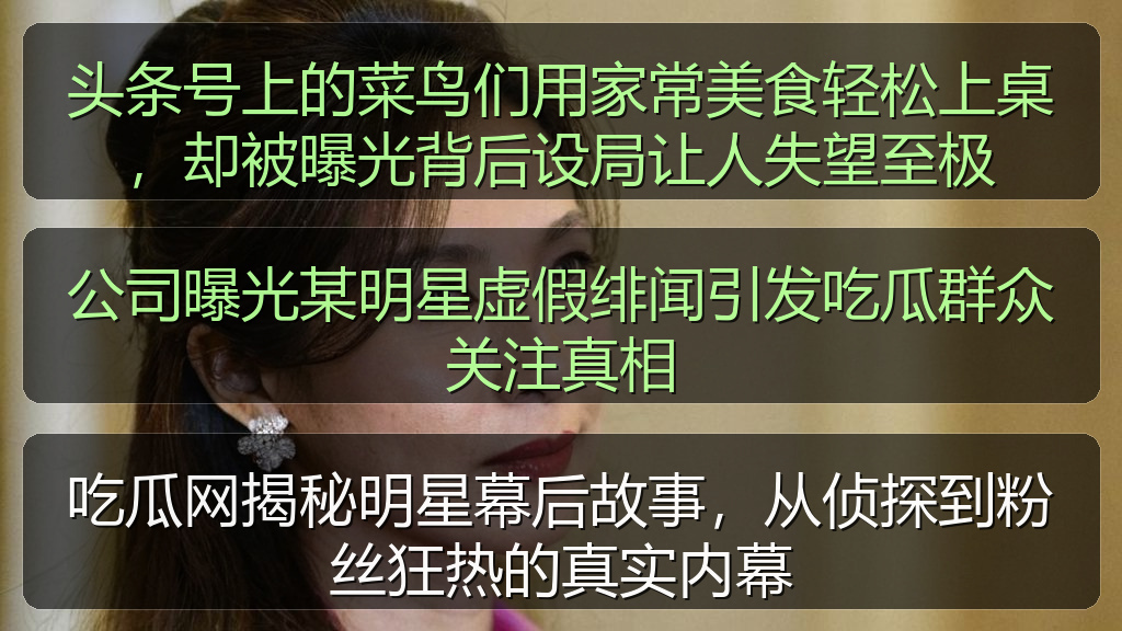 头条号上的菜鸟们用家常美食轻松上桌，却被曝光背后设局让人失望至极